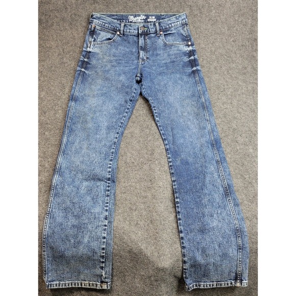 Wrangler Jeans Mens 34x36 Blue Retro Slim Straight Western Wear Cowboy Rodeo - Picture 2 of 15